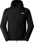 The North Face Men's Higher Run Wind Jacket TNF Black/TNF Black Trail Reflective Print, S