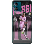 Motorola Moto E13 Genomskinligt Skal Lionel Messi - Rosa