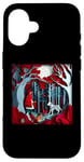 Coque pour iPhone 16 Illustration en papier découpé Petit Chaperon rouge