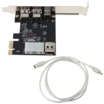 Carte de Capture VidéO Pci-E 1X 1394 3 Ports Firewire DV HD avec Interface 1394A 6 Broches à 4 Broches IEEE1394A pour Ordinateur de Bureau