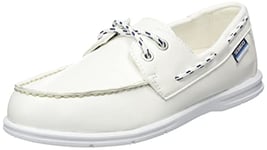 Sebago Femme Jackman Woman Boat Shoe, White, 42.5 EU