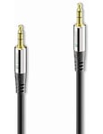 Câble auxiliaire sonero® Premium 1 m, câble Jack Audio 3,5 mm, adapté aux iPhones, iPads, Smartphones, tablettes PC, Voitures et Autres appareils stéréo, Noir