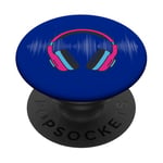 Casque pour artistes, DJ, contrôle audio LED clignotant PopSockets PopGrip Adhésif