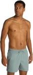 Calvin Klein Short de Bain Homme Medium Drawstring Mi-Long, Bleu (Lead), XXL