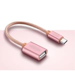 Adaptateur Type C/USB pour MACBOOK Air APPLE Smartphone & MAC USB-C Clef Connecteur - ROSE