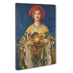 The Golden Bowl By Frank Cowper Cadogan Canvas Print for Living Room Bedroom Home Office Décor, Wall Art Picture Ready to Hang, 30 x 20 Inch (76 x 50 cm)