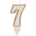 Folat 24157 Candle Simply Chique Gold Number 7-9 cm-Cake Decorations for Birthday Anniversary Wedding Graduation Party, 9 cm