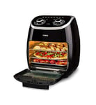 Tower Xpress 2000W 11 Litre 5-in-1 Manual Air Fryer Oven with Rotisserie Black