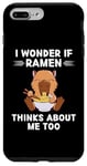 Coque pour iPhone 7 Plus/8 Plus Adorable Kawaii Capybara I Wonder If Ramen Thinks About Me Too