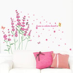 whmyz Mode Romantique Fleurs Vigne Stickers muraux pour Mariage Festival Chambre décoration de la Maison Bricolage Rose Marguerite Lavande Art Mural décalco