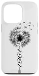 Coque pour iPhone 13 Pro Just anniversaire 1961 cadeau pissenlit respirer fleur