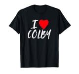 I Love Colby Red Heart Husband Son Dad Boyfriend Grandson T-Shirt