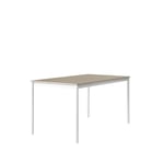 Muuto Base dining table Oak. white stand. plywood edge. 140x80cm