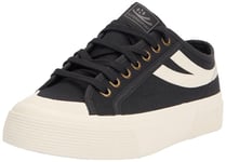 SUPERGA Unisex 2750 Panatta 3.0 Oxford Flat, Black White Ivory, 3.5 UK