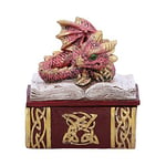 Nemesis Now U5024R0 Red Bedtime Stories Dragon Book Box, Polyresin, One Size