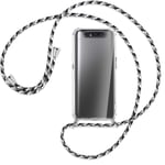 Collier pour Samsung Galaxy A80 noir/gris/blanc (A) Etui Coque avec cordon