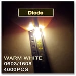 Jasnprosma-0603 Smd Led 1608x0,4000 Pièces,Couleurs De Lumière,Rouge,Orange,Jaune,Vert,Diversifier,Glace,Bleu,Blanc Chaud,Rose,Violet,1.2x0 - Type Warm White Led