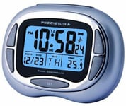 Precision PREC0100 Radio Controlled Alarm Clock With Colour LCD Display Silver