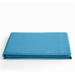 Coton Pur - Drap plat 'Prémium' pour lit 1 place & 2 places - Prémium Cyan - 180 x 290 cm pour lit 1 place