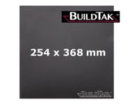 Buildtak Beläggning Med Baksida Original 3D-Utskriftsyta - Svart 254 X 368 Mm Bt368x254