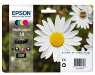 Epson 18 Multipack - 4-Pack - 15.1 Ml - Svart, Gul, Cyan, Magenta - Original - Bläckpatron - För Expression Home Xp-212, 215, 225, 312, 315, 322, 325, 412, 415, 422, 425