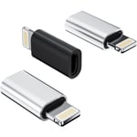 Micro USB-hona till Lightning-hane laddningsadapter (3-pack) Android-laddningskabelportkontakt kompatibel med iPhone/iPad-laddningssladd datakonverter