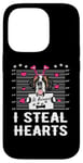 iPhone 14 Pro I Steal Hearts Valentine St Bernard Dog Funny Valentines Day Case