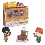 Wizarding World Spin Master Ensemble de Figurines Potter Micro Magical Moments avec Harry, Ron, Hedwig et vitrine, Jouets pour Enfants de 6 Ans et Plus CollectibleMltPckHarryandRon, 6067432, 1