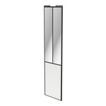 Porte de placard coulissante atelier blanc profil noir GoodHome Arius H. 248,5 x L. 61.2 cm + amortisseurs