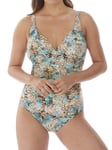 32E Fantasie Manila Swimsuit Deep Plunge Underwired Iced Aqua Swimwear