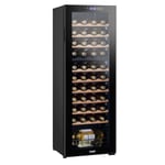 Wine Cooler 44 Bottle Dual Zone Fridge, Touch Screen, LED - Black