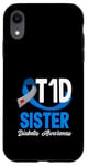 Coque pour iPhone XR Sensibilisation au diabète de type 1 T1D Sister