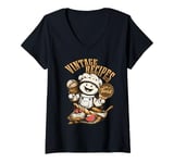 Womens Vintage Recipes With A Twist 80s Nostalgia Food V-Neck T-Shirt