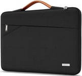 TECOOL 14 Pouces Housse Ordinateur Portable, Pochette PC Portable Étanche Sacoche avec Poignée pour 14 Pouces HP Lenovo Dell Acer ASUS Chromebook Notebook, 15'' Surface Laptop 4/3, Noir