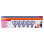 Osram GU5.3 dimbar LED-reflektorpære 4,9 W, 5-pakning