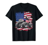 Monster Truck American Flag USA Party Dino Dinosaur Trucks T-Shirt