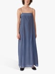 Lovechild 1979 Malia Silk Blend Slip Maxi Dress, Stone Wash