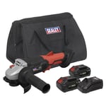 Sealey Cordless Angle Grinder - Battery & Charger With Canvas Bag 20/115 Li Kit