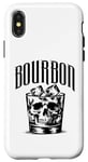 Coque pour iPhone X/XS Crâne de whisky bourbon - squelette vintage amateur de whisky