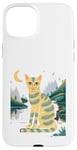 Coque pour iPhone 15 Plus Chat mignon Art Midnight Illustration Simple Art