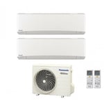 Climatiseur inverter dual split série etherea blanc 9+12 avec cu-2z50tbe r-32 wi-fi intégré 9000+12000 blanc - Panasonic