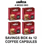 LAVAZZA A MODO MIO CAPSULES GINSENG COFFEE SOLUBLE ESPRESSO LAVAZZA BOX 4x 12pcs