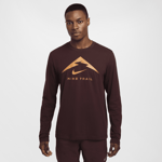 Nike Men's Long-sleeve Trail Running T-shirt Dri-fit Juoksuvaatteet BURGUNDY CRUSH