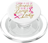 Lunch Lady I Think A Lot Of Sparkle To Be A Lunch Lady PopSockets PopGrip for MagSafe