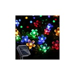 Utomhus Solar String Lights Multicolor Vattentät 50 LED-lampor Dekorationer för trädgård staket Uteplats Yard Julgran Gräsmatta Uteplats Party Dekoration