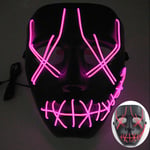 Uusi hauska LED Neon EL Wire Light Up Mask Halloween Masquerade Carnival Party Rave pääsiäisasu Cosplay hehkuva naamio