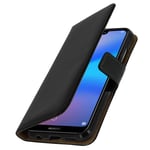 Étui Huawei P20 Lite Housse cuir portefeuille clapet coque silicone noir