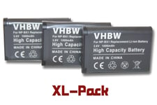 3 x vhbw batterie Set 1000mAh pour caméra Sony Cybershot DSC-HX90, DSC-WX500 comme NP-BX1.