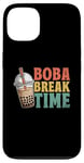 Coque pour iPhone 13 Boba Break Time Thé au lait Bubble Tea Boba Pearl Lover