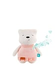 myHummy avec capteur ourson"Suzy" rose blanc premium | Peluche bruit blanc bébé | Machine à bruit blanc - battement coeur bruit des vagues | my hummy avec capteur de sommeil peluche endormissement